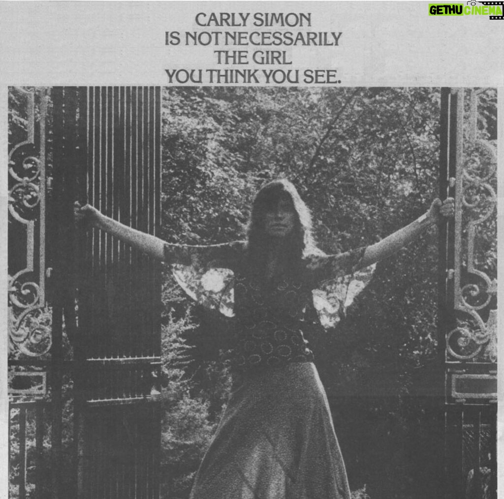 Carly Simon Instagram - Summer’s Coming Around Again 🌞 Photographed at The Gates of Queen Mary’s Garden in London’s Regents Park by my brother Peter Simon in 1971.