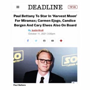 Carmen Ejogo Instagram - Repost @paulbettany
So excited to start.
 …………..
Gem film coming your way.
#harvestmoon