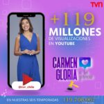 Carmen Gloria Arroyo Instagram – 🤩💻 Nos llena de felicidad contarles que nuestro programa @carmengloriatvn ha alcanzado las 120 millones de visualizaciones en YouTube.

👩‍⚖️ Hemos llegado a diferentes países, continentes y culturas con nuestro programa, lo que refuerza nuestra comprensión y compromiso con nuestro rol social.

🫂🥰¡Agradecemos sinceramente cada una de sus reproducciones!

📺 Estamos de lunes a viernes a las 18hrs por @tvn  y en todas nuestras plataforma. 

Fuente: Estadísticas de visualizaciones en las listas de reproducción de CGATS desde 2018 hasta la fecha en el canal de YouTube @TVN_CHILE