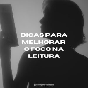 Carol Garcia Instagram - Se quiser: me escreve nos comentários sobre os seus interesses no mundo e eu te dou uma dica de leitura focada em você.

Existem técnicas de concentração, que eu vou trazer pra vocês. Mas por enquanto segue essa dica de foco na leitura. No início vai ser mais trabalhoso, depois vai se tornando mais orgânico.

.
#leituradodia #leitura #literatura #literaturabrasileira #concentração #foco #escritacriativa
