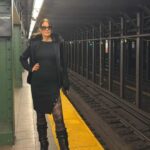 Carol Alt Instagram – 🎶🚇 Not in Texas anymore, but feeling the love for the Big Apple! ❤️🍎 #NYC #SubwayChronicles”
