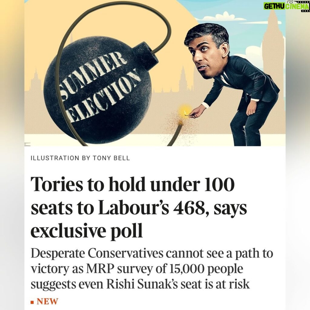 Carol Vorderman Instagram - BREAKING....TORY WIPEOUT....FROM SUNDAY TIMES Happy Easter 🐣 A new and huge Poll predicts the Tories will have JUST 98 SEATS after the GE. They currently have around 360 seats...so would lose around 260 MPS!!! Marvellous 👍🏼👍🏼 In @thetimes the new MRP poll (MRP is the most accurate form of polling) from @BestForBritain gives Labour 468 seats and @Conservatives just 98 😂😂 I’ve said for a year that we’re targeting Tories getting 70 seats or less when we include TACTICAL VOTING Stopthetories.vote....a year ago arrogant Tories tried to ridicule me for saying it.....who's laughing now? Things are looking good for all of us 👍🏼 And so bad for them....oooooffffff 👍🏼 Some Key Tories predicted to lose their seats 😂😂 Johnny Mercer Jonathan Gullis Penny Mordaunt Robert Jenrick James Cleverly Alex Chalk Grant Shapps Mel Stride Esther McVey Chris Heaton-Harris Andrew Mitchell Jacob Rees-Mogg David Davies Gavin Williamson Liam Fox Therese Coffey Looks like Badenoch will be next Tory leader after all Please join us at Stopthetories.vote for tactical voting....will be active within weeks for the local elections too 👍🏼
