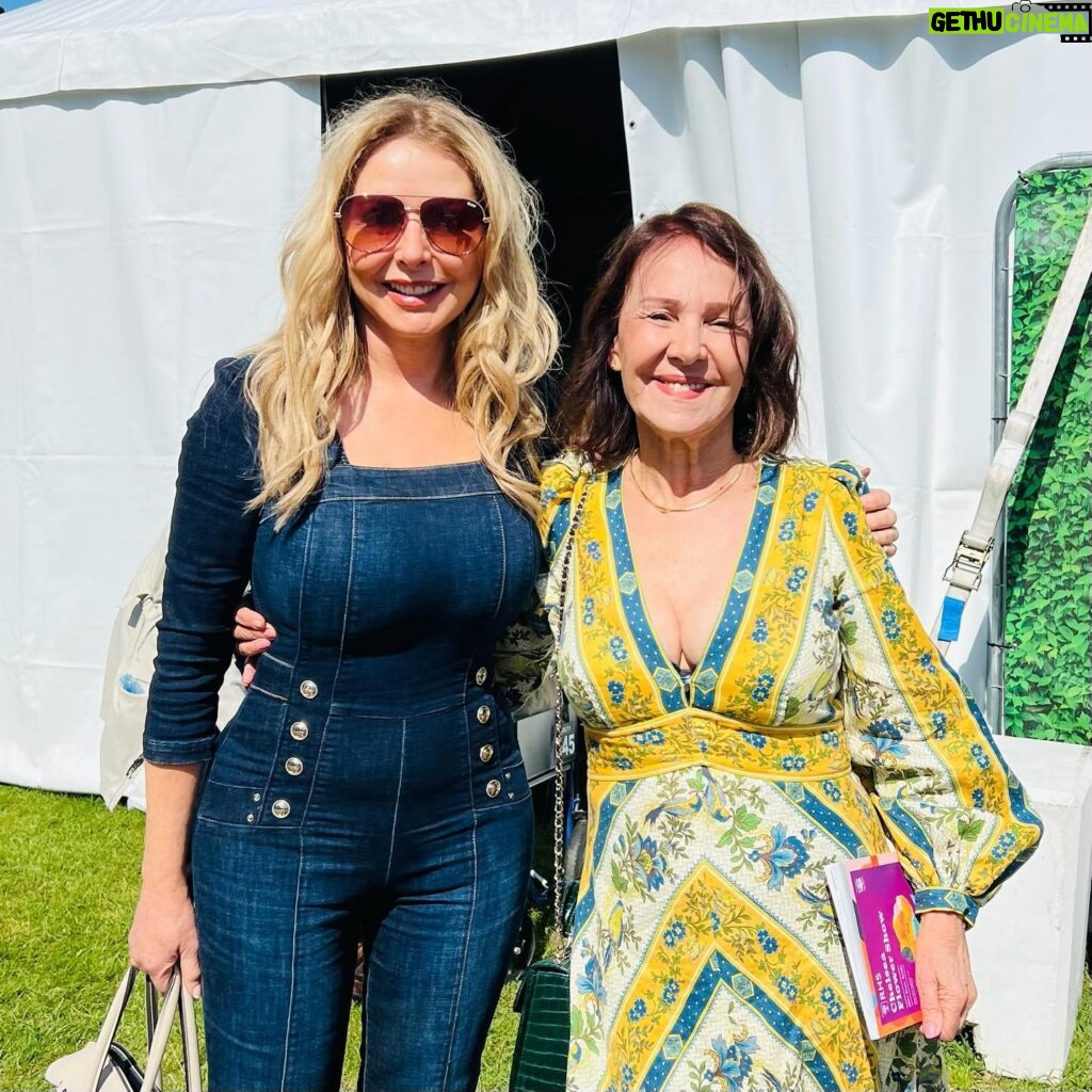Carol Vorderman Instagram - RHS CHELSEA FLOWER SHOW @rhschelsea @the_rhs Weather perfect. Gardens perfect. Flowers perfect. Company perfect Wore trainers so hot feet were perfect (6 hours in heels not for me anymore) A perfect day off...and the bacon butties were absolutely perfect too!! 😂 Ps I’m rubbish at taking pics with celebs so these are a few of the ones my mate took!!! The queen of dance @arlenephillips My jungle partner in crime @joeldommett Fellow politically minded @jasonmanford My mate @adilray who makes the best curry (I say that cos it annoys the hell out of him, and that’s what all good mates should do to each other 😂😂) My best mate @jules__sampson ....RAF for 30 years....she’s a brilliant gardener ❤️