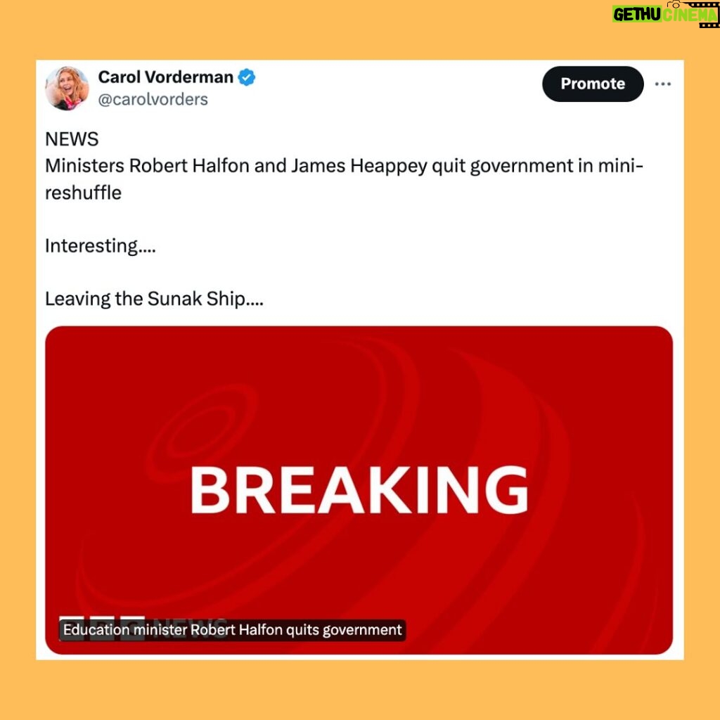 Carol Vorderman Instagram - TWITTER ROUND UP SO FAR THIS WEEK The sewage from this govt keeps on spewing out in all forms. On Jan 25th 2023...292 Tory MPS voted for 15 more years of sewage dumping. The water companies listened and Sewage spills DOUBLED in 2023 to 4 million hours Dividends to shareholders ALMOST TRIPLED to £1.4 BILLION in tax year 2022/23 Here’s the list of Conservative MPs who voted for 15 more years of sewage dumping.....check to see if yours is on the list and let them know by social media Yesterday, it was announced that the bottom of the barrel of Tory MPs (it’s a low bar) Jonathan Gullis has been appointed as a Deputy Chairmen of the Tory Party, to replace the suspended 30p Lee Anderson - who then defected to the far right Reform Party (which is in fact a limited company with Nigel Farage retaining the position of ‘person of significant control’ - check it out on Companies House website). Other horrors from the Tories this week (and it’s only Wednesday) include two ministers resigning for unspecified reasons - some story will eventually be revealed! Tory Teesside Mayor Ben Houchen trying to distance himself from the National Tory Party before the local elections on May 2nd. Houchen was put into the House of Lords by Boris Johnson and has handed 90% of the Teesside Freeport ownership to 2 private businessmen. Up to now over £500 million of taxpayers assets and cash has been put into the dubious project and the businessmen have reportedly drawn over £100 million out so far in profit!! The Tory dregs are still attempting to drag Angela Rayner through the mud about a council house she owned many years before she even became an MP. Rayner was a teenage Mum and later when married she had a premature baby son at 23 weeks who spent 8 months in intensive care and is registered blind. She and her husband decided to keep two separate properties at that time. Tory Andrea Jenkyns who is part of the Tufton St set and director of a company which does not disclose its funding, called Rayner a hypocrite, so I’ve pointed out Jenkyns’ hypocrisy. She’s the one who put her middle finger up to protesters outside Downing St!!! This government is the very worst.