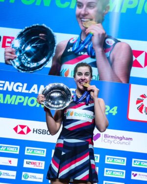 Carolina Marín Instagram - 🏆 𝗔𝗟𝗟 𝗘𝗡𝗚𝗟𝗔𝗡𝗗 𝗖𝗛𝗔𝗠𝗣𝗜𝗢𝗡 🏆

Absolutely incredible week. Thank you so much for all your love! Here we are 9 years later 💪 Get well soon @akane.yamaguchi66 🙏

Ha sido una semana increíble. Gracias por vuestro cariño! Aquí seguimos 9 años después 🙌

📸 @badmintonphoto_official

#PuedoPorquePiensoQuePuedo