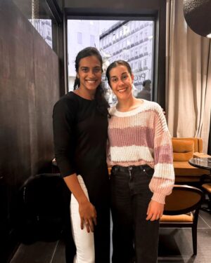 Carolina Marín Instagram - Two friends in Madrid 😊❤️