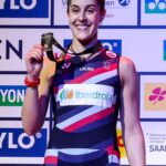 Carolina Marín Instagram - European Champion! 🥇🥇🥇🥇🥇🥇🥇🥇 Tough week and tough match against @kirstygilmour 💙 Thanks for all your support once again, this is also yours 🙏 Una semana dura y un partido difícil contra Kirsty Gilmour 💙 Gracias por vuestro cariño una vez más, esto también es vuestro 🤜🤛 📸 @badmintonphoto_official #PuedoPorquePiensoQuePuedo