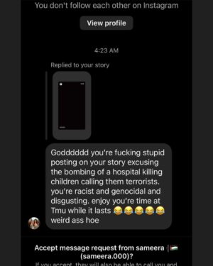 Caroline D'Amore Instagram - TELL ME THIS IS NOT BULLYING!!!! @torontomet This is disgusting. How can you allow kids to rip up materials and attack these kids??? Just scroll through and see just some of the hundreds of messages she’s getting from other kids on campus that’s not being investigated. ??? How is this allowed? @laurabarkel You deserve so much better. Proud of you for being brave. You should be allowed to educate from your point of view even if people don’t agree with it without being attacked. This girl is being thwarted and targeted daily. TMU what the heck are you going to do about it? @noatishby They are ripping up your amazing book.