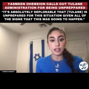 Caroline D'Amore Instagram - #EXCLUSIVE interview conducted by @wearetov with @yasmeen.ohebsion regarding HORRIFIC antisemitism at Tulane. #SwipeRight to listen to her horrifying testimony. 

Please #ShareWidely to amplify Yasmeen’s voice and the experience of Jewish students on campus. 

🔔Follow @wearetov to support our work in combatting antisemitism and to stay informed. 

🧿See with your own eyes.
🦻Hear with your own ears. 
🪬Feel with your own soul.
 
🤝Join our mission to stand up for what’s right. 
.
.
.
#EndJewHatred #antisemitism #stopantisemitism #jewish #jew #judaism #endantisemtism #israelunderattack #istandwithisrael #israel #israeli #selectiveoutrage #injustice #MeToo_UNless_UR_A_Jew  #BringThemHome #BringThemHomeNow #ReleaseTheHostagesNow #FreeTheHostages 

Disclaimer- we neither endorse nor defend or promote images of violence and hatred but share them for educational and awareness purposes. We are not responsible for the messages or images in this post. 

Disclaimed for IG “Fact-Checker”: this post is merely a viewpoint/opinion/theory/satire and should not be construed as a statement of fact. Nor am I giving any advice.

Copyright Disclaimer under section 107 of the Copyright Act of 1976, allowance is made for “fair use” for purposes such as criticism, comment, news reporting, teaching, scholarship, education and research.