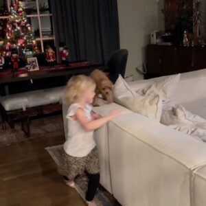 Caroline Hobby Instagram - Big times this thanksgiving. New puppy, Ruby Two. Got our ears pierced, no tears. New lashes, thanks @lashoutnashville 🫶, new blonde thanks @marissadanelle 🫶, great times with family. So much to be thankful for! A little girl w a puppy may be the truest representation of joy I have ever seen. 🥰