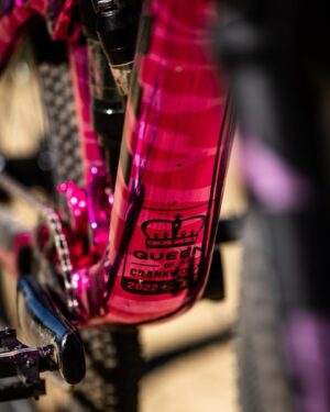 Caroline Buchanan Instagram - @cbuchanan68’s “Pink Zebra” Ticket S flying high and rolling fast at @crankworx Rotura

This bike was a winning fan-inspired design from Caroline’s Colour-Line Buchanan coloring book and it’s an eye-catcher on the mountain 👀

📸 @maddogboris

#trekbikes #trekticket #crankworxrotura #slopestyle