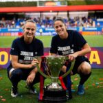 Caroline Graham Hansen Instagram – Proud moment to win La Liga! 🏆🏆🏆🏆! #soyculé