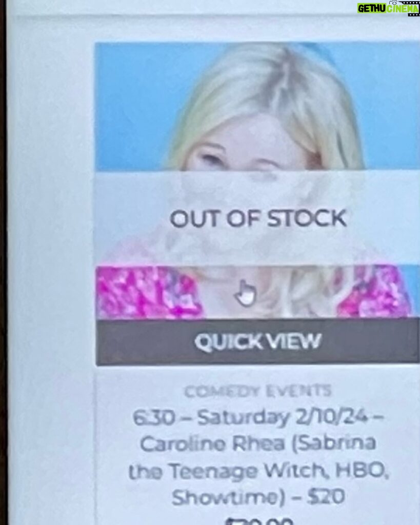 Caroline Rhea Instagram - I was so excited the shows SOLD OUT tonight until I saw this. #OUTOFSTOCK #comedyclub #funny #escondido What a great club @grandcomedyclub Thank you Adam for having us.