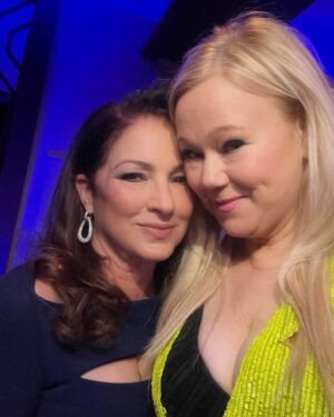 Caroline Rhea Instagram - Yes that is the Queen of All @gloriaestefan . She is even kinder than she is talented and tolerated me reciting all of the lyrics to her songs to her face.I was lucky enough to be the auctioneer for the @fedexchamp @stjude Angel and Stars Gala in Miami last weekend. I was honored to meet Luna, an adorable little girl who is receiving treatment @stjude. My friend @ben.sanderson_ donated $500. That is his first paycheck as a professional actor.  General Hospital’s Josh Kelly helped me with the auction and @romerobritto donated one of his stunning paintings. It was a stellar evening for the most worthy of causes. Everyone should donate! P.S. There will never be a shampoo called “Florida” That humidity is not hair friendly!