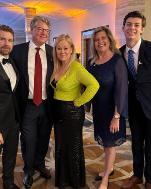 Caroline Rhea Instagram - Yes that is the Queen of All @gloriaestefan . She is even kinder than she is talented and tolerated me reciting all of the lyrics to her songs to her face.I was lucky enough to be the auctioneer for the @fedexchamp @stjude Angel and Stars Gala in Miami last weekend. I was honored to meet Luna, an adorable little girl who is receiving treatment @stjude. My friend @ben.sanderson_ donated $500. That is his first paycheck as a professional actor.  General Hospital’s Josh Kelly helped me with the auction and @romerobritto donated one of his stunning paintings. It was a stellar evening for the most worthy of causes. Everyone should donate! P.S. There will never be a shampoo called “Florida” That humidity is not hair friendly!