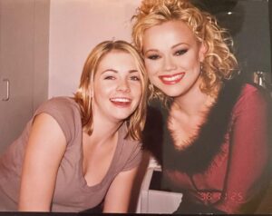 Caroline Rhea Instagram - Happy Birthday @melissajoanhart This picture has so much foreshadowing. I was doing stand up on #Letterman for the first time and Melissa came with me. (#kevynaucoin did my makeup which is why I look genetically restructured.)Now Melissa is doing stand up!Melissa you are fearless, hilarious, a brilliant Mother, actress and wife and you are an exemplary citizen of the planet. I am so grateful you were born. I claim you as my niece forever. Love, Aunt Hilda  #90s #comedy #witches