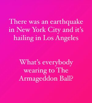 Caroline Rhea Instagram - Seriously has anyone noticed animals pairing up and asking for directions to the Ark? #comedy #newyork #losangeles #earthquake #mothernature