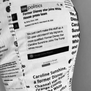 Caroline Sunshine Instagram - This gown is the vision of two 22-year-old women who found each other through a Google search. Thank you @mgarrison.design for taking a risk and creating a piece that boldly celebrates our right to publicly and passionately disagree with each other. May we all cherish the freedom to laugh at, think for, and speak for ourselves.