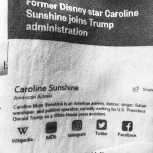 Caroline Sunshine Instagram - This gown is the vision of two 22-year-old women who found each other through a Google search. Thank you @mgarrison.design for taking a risk and creating a piece that boldly celebrates our right to publicly and passionately disagree with each other. May we all cherish the freedom to laugh at, think for, and speak for ourselves.