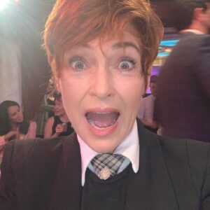 Carolyn Hennesy Instagram - Getting ready for bingo shenanigans @magiccastlehollywood !!!!