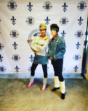 Carolyn Hennesy Instagram - It’s 80s night at the Louisville High School Gala… Like totally! #donate #80s #80smusic @tracyannpowell