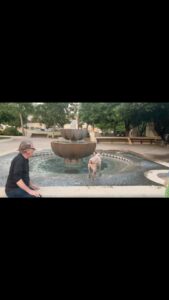Carolyn Hennesy Instagram - With Anson and Sharon…and one of the happiest dogs I’ve ever seen! Love Ojai! #ojai #dog #dogsofinstagram #purejoy #lovinglife