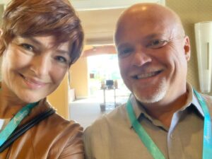 Carolyn Hennesy Instagram - With one of the best folks I know and dear, dear friend @grey.stafford at the Alliance of Marine Mammal Parks and Aquariums yearly conference where we will be speaking to great people in charge of animal WELLfare!!!! #ammpa #marineconservation #marinemammals #marinemammalconservation #seaworld #seaworldsandiego #animalpreservation #dolphins