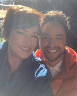 Carolyn Hennesy Instagram - With at @cohenismyname on the set of Diamond In The Rough. Gorgeous day, fabulous folks! #livingmybestlife #filming #lifeisgood