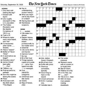 Carrie Mae Weems Instagram - Check out the clue 20 across. From The New York Times Crossword puzzle, 10.30.23