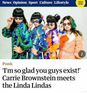 Carrie Brownstein Instagram - A joy and honor to interview the @the_linda_lindas for the @guardian. I love their music and can’t wait to hear the album they’re working on!
