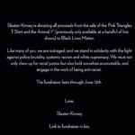Carrie Brownstein Instagram - Head to @sleater_kinney if you’re interested in and able to participate in this fundraiser for BLM. Link is also in my bio. Thanks.
