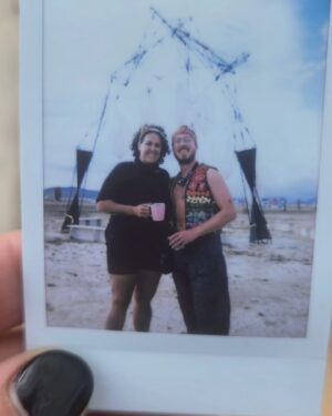 Casey Donovan Instagram - Burning Man Dump...Sun, Dust, Rain, Mud...Good times, good people, spectacular art and memories and stories for a lifetime 🥰💜🥰