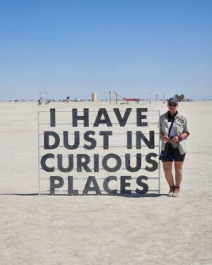 Casey Donovan Instagram - Burning Man Dump...Sun, Dust, Rain, Mud...Good times, good people, spectacular art and memories and stories for a lifetime 🥰💜🥰