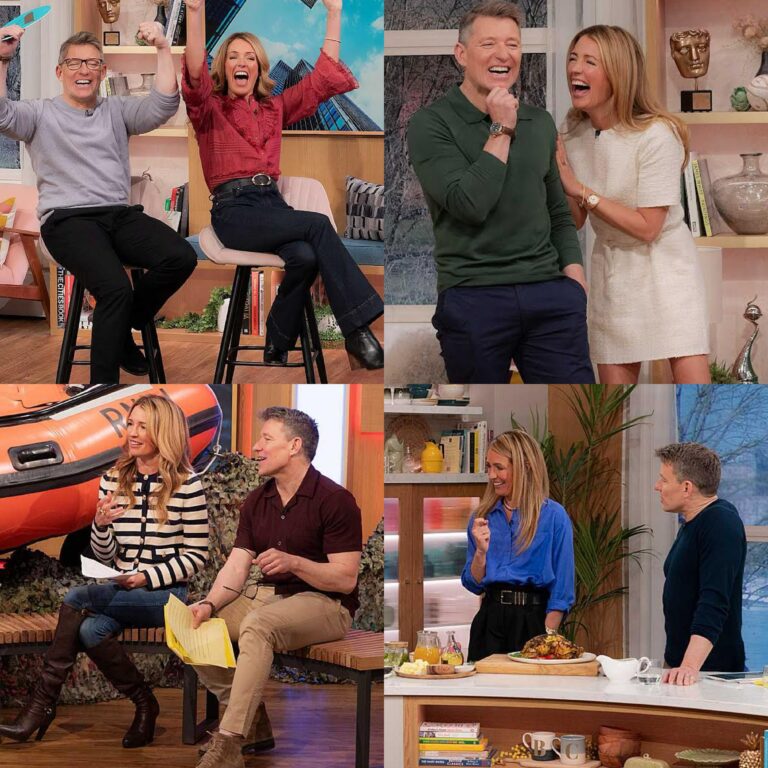 Cat Deeley Instagram - Thank you to the entire team at @ThisMorning for an INCREDIBLE first week… and of course to the one & only @BenShephardOfficial for being the perfect co-pilot on this already joyous new journey !! 🩵 (Photo © @KenMcKayPhoto/ITV/Shutterstock)