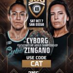 Cat Zingano Instagram – Use code CAT when you get your tickets to Bellator 300 San Diego at AXS.com !
#bellator300 #bellatorsandiego #mma #worldchampionships #thetruth