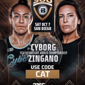 Cat Zingano Instagram - Use code CAT when you get your tickets to Bellator 300 San Diego at AXS.com !
#bellator300 #bellatorsandiego #mma #worldchampionships #thetruth