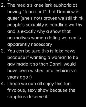 Catherine Bohart Instagram - Is the main point of this post to capture for history that Dannii Minogue tagged me in a post? Yes. Does it make her gay? No. Sadly, no. But she’s one hell of fairy godmother 🌈 Imagine if there was anything important in the world the British press could talk about…