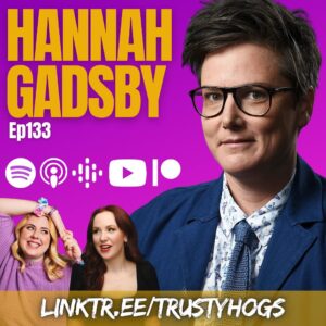 Catherine Bohart Instagram - Our first ever Emmy-winning guest, what a treat and a delight to welcome HANNAH GADSBY to Trusty Hogs 🥳! We get right into it with seal chat, show prep, drinking dilemmas and so much more…

🐷 OUT NOW wherever you get your podcasts, ad-free on Patreon & in video form on YouTube!