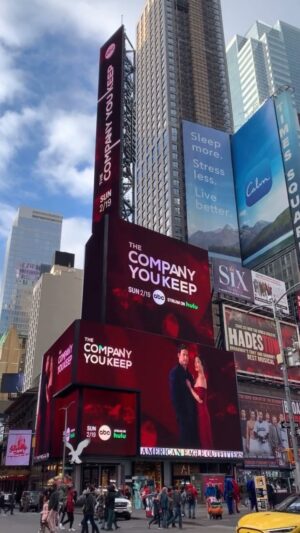 Catherine Haena Kim Instagram - When my parents first immigrated here, they sold umbrellas in this exact spot. I plan on having many billboards here (thanks in advance Universe 🤓), but this will always be my first. And so this will always be extra special. Beyond grateful for the opportunity to create this show w a kickass group of people. Excited for what’s next ✨✨ #littlekiddreamstuff

To everyone who stops me to share how much you loved our show (strangely a lot this week), it truly means so much. Thank you for watching and for rooting us on. ❤️ #thecompanyyoukeep