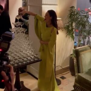 Catherine Haena Kim Instagram - A champagne tower moment. You spoil me @abcnetwork & @gq. Thank you for making last night’s premiere of ‘The Company You Keep’ unforgettable 🥂✨💫 #cheers #thecompanyyoukeep #littlekiddreamstuff