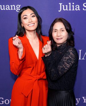 Catherine Haena Kim Instagram - Inaugural Radiance Gala✨✨ Thank you @capeusa for a beautiful night celebrating API women and non-binary achievements in entertainment. Inspired by all the honored powerhouses and excited for the possibilities ahead. Special s/o to the icon I get to call Mama Kim for being my OG ride or die #allhail #caperadiance 💫