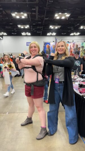 Catherine Sutherland Instagram - #throwbacktuesday
Look, it’s Turbo Kat!
Absolutely loved this cosplay of Kat from Turbo A Power Rangers  Movie. She even had my original prop backpack! I’m so honored.
@indianacomicconvention 

#catherinesutherland #PinkRanger #Onceandalways #KatherineHillard #Mightymorphinpowerrangers #zeo #Turbo #PinkRangerPower #Pterodactyl #cranezord #powerrangersplayback  #shiftinroturbo #wimdchaserturbopower