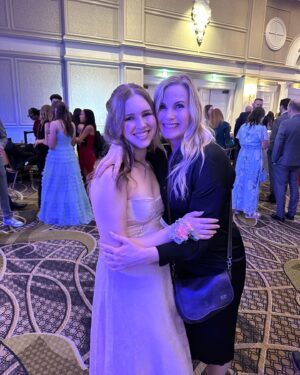 Catherine Sutherland Instagram - My darling girl celebrated  prom this weekend and I am feeling it all! I don’t think your heart is ever prepared for this moment. It’s a weird sensation of complete joy and complete despair. For 18 years, you’ve held this life in your hands, and now you are sending them off into the unknown . I am so honored to be her mother. It is a gift and a privilege I cherish every day. I catch myself walking past her room, preparing myself for her absence. I am so excited for this next chapter for her, but sad to think she won’t be in my home every day.
I know you senior mom’s are feeling it too! It’s a roller coaster of  emotions. 
It’s not the end it’s the beginning of the next chapter. There is so much to look forward to and we have to remember that.