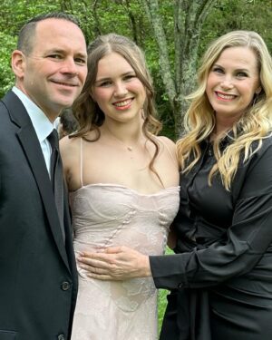 Catherine Sutherland Instagram - My darling girl celebrated  prom this weekend and I am feeling it all! I don’t think your heart is ever prepared for this moment. It’s a weird sensation of complete joy and complete despair. For 18 years, you’ve held this life in your hands, and now you are sending them off into the unknown . I am so honored to be her mother. It is a gift and a privilege I cherish every day. I catch myself walking past her room, preparing myself for her absence. I am so excited for this next chapter for her, but sad to think she won’t be in my home every day.
I know you senior mom’s are feeling it too! It’s a roller coaster of  emotions. 
It’s not the end it’s the beginning of the next chapter. There is so much to look forward to and we have to remember that.
