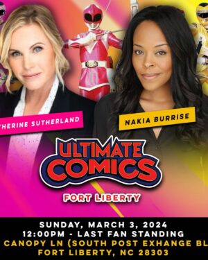 Catherine Sutherland Instagram - North Carolina is Up Next!
@nakiaburrise and I will be at three different locations in North Carolina with @ultimatecomicsofficial March 1-3

#powerrangersplayback  #superchatpodcast #superchat #spreadjoy #powerrangers #superchatwithcatandnakia #mmpr #zeo #turbo #pinkranger #catherinesutherlandiaburrise #girlpower #liftupothers #laugh #love #instagood #joyrevolution #friendship #catandnakia #encourage #empower #inspire #pinkranger #yellowranger #nakiaandcat #youtubechannel