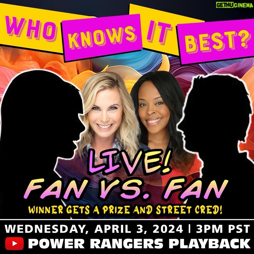 Catherine Sutherland Instagram - #sneakpeekmonday Who knows it best live, fan vs fan! We have selected our competitors. Thank you to all of you who submitted! Tune in this Wednesday at 3pm PST on our YouTube channel. Moderated by @alexiscardoza #powerrangersplayback #superchatpodcast #superchat #spreadjoy #powerrangers #superchatwithcatandnakia #mmpr #zeo #turbo #pinkranger #catherinesutherlandiaburrise #girlpower #liftupothers #laugh #love #instagood #joyrevolution #friendship #catandnakia #encourage #empower #inspire #pinkranger #yellowranger #nakiaandcat #youtubechannel #whoknowsitbest