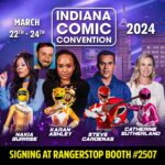 Catherine Sutherland Instagram – ⚡THIS WEEKEND⚡ Its Morphin Time Indiana 
Come and Hang with me and my Ranger Crew @indianacomicconvention ! We could not leave out @michaelandrewbuoni , he will be Morphin with us too this weekend. BOOTH #2507

We’ll have all the exclusive Power Rangers Merch! @rangerstop_convention