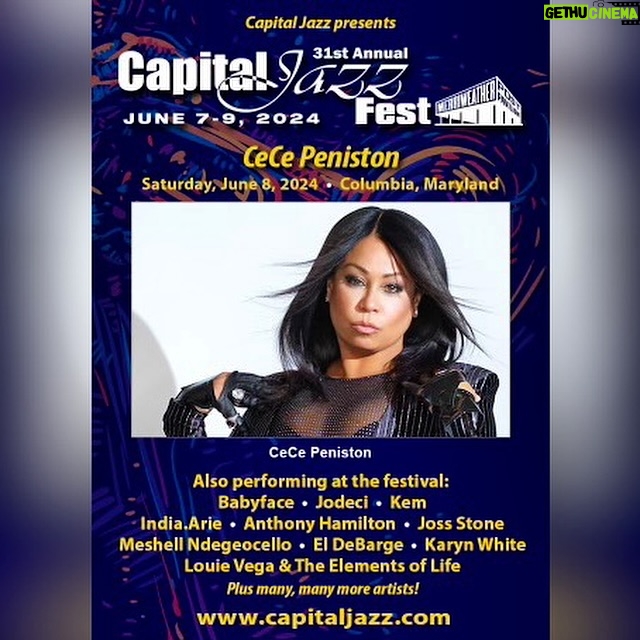 CeCe Peniston Instagram - See you there at @capitaljazzfest #cecepenistonlive #cecepeniston #artist #artistsoninstagram #music #festival #live #performance #instagram #instadaily