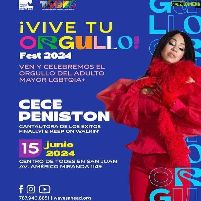 CeCe Peniston Instagram - Puerto Rico let’s go !!! Can’t wait to see you ❤️❤️❤️ #cecepeniston #lgbtq #lgbt #pride @therealspectrumtalentagency