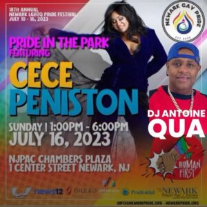 CeCe Peniston Instagram - Let’s go @djqua @kingchuckaduck @newarkgaypride #lgtbq #pride #cecepeniston #saturday #artistsoninstagram #artist #performance @damakeup1 see you tomorrow